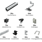 Unterkonstruktion Standardhaken für 26 Module, andere Hakenarten verfügbar