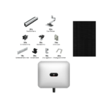 8,6 kWp Solarset, Module mit Unterkonstruktion: Ja 430 Glas/Glas Fullblack, Schrägdach-UK und Wechselrichter