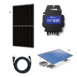 Steckerfertiges 850 Wp Glas-Glas Balkonkraftwerk mit WR, Kabel und Flachdachhalterung