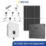 10 kWp PV-Komplettset mit 10 kW Speicher und Unterkonstruktion