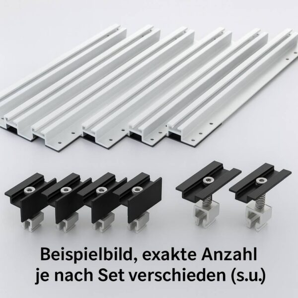 Trapezblechhalterung UK Set – 1 bis 10 Module, kombinierbar für mehr