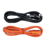 Pylontech Batterieanschlusskabel CAB-PK-PYLON – schwarzes Minuskabel und oranges Pluskabel mit Amphenol-Stecker und M8-Ringkabelschuh